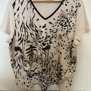 Woman Alfred Dunner Tiger Shirt Size XL